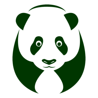 Big Panda Decal (Dark Green)